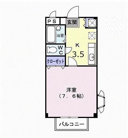 フロンテージ(1K/2階)の間取り写真