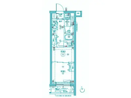 クレイシアアイズ中馬込(1DK/2階)の間取り写真