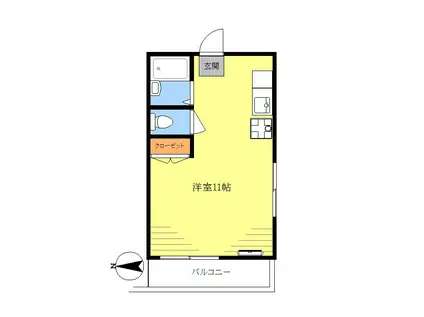 藤井ビル(ワンルーム/3階)の間取り写真