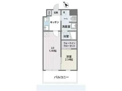 CAVANA天神(2K/8階)の間取り写真