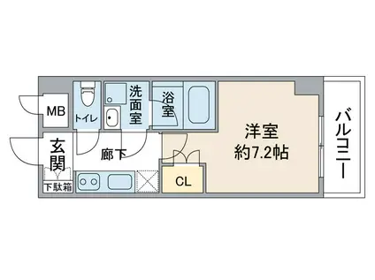 VANCOUVER1118大曽根(1K/3階)の間取り写真