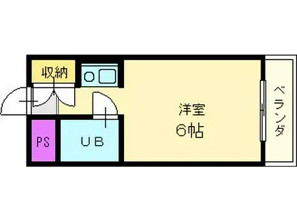 ハイツイーグレット(1K/3階)の間取り写真