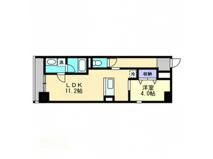 ミモザヒルズ大雲寺(1LDK/10階)の間取り写真