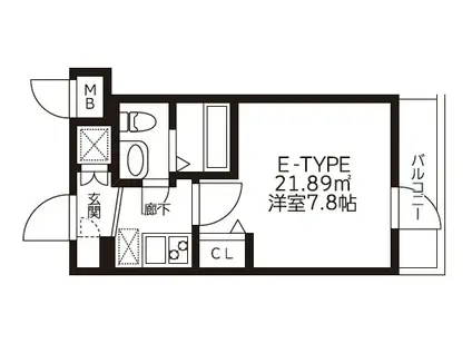 アルページュ阿佐ヶ谷(1K/2階)の間取り写真