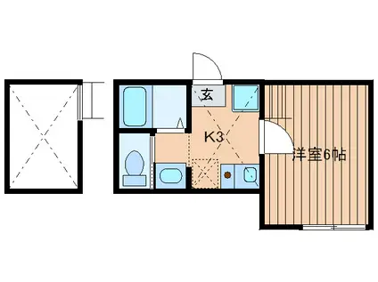 シティハイツ西橋本I号棟(1K/1階)の間取り写真