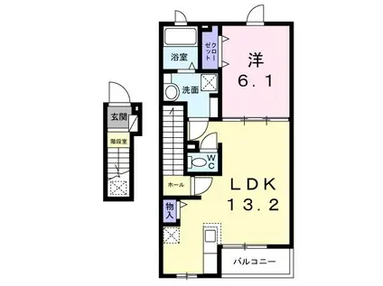 グリシーヌ(1LDK/2階)の間取り写真