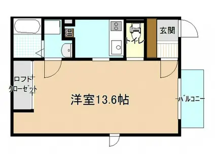 スクエアハウス.K(1K/3階)の間取り写真