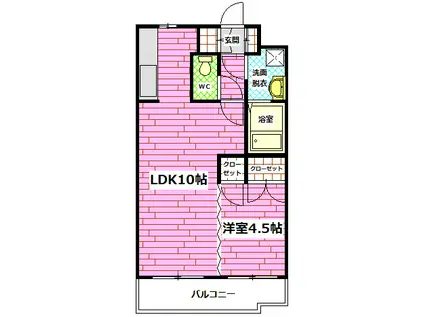 カサグランデI (1LDK/5階)の間取り写真