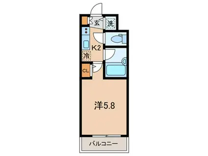 ザ・パーククロス市谷(1K/3階)の間取り写真