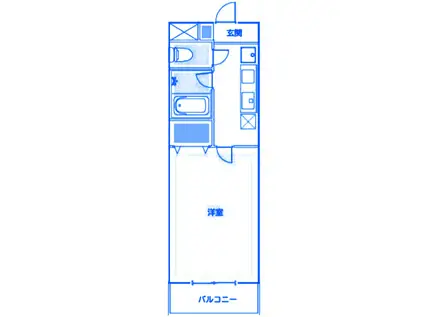 サンテル東寺尾(1K/1階)の間取り写真