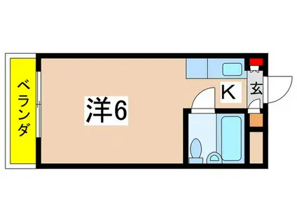 だるま堂ビル(1K/2階)の間取り写真