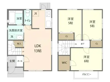 DUO S.K SQUAR(3LDK/1階)の間取り写真
