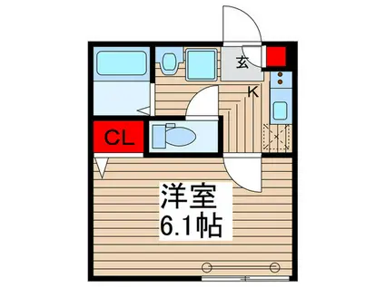 SHANTI GREEN(1K/1階)の間取り写真