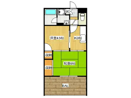 メゾン・ド・バークリー千石(2K/1階)の間取り写真