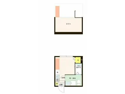 ハーモニーテラス三園(ワンルーム/1階)の間取り写真