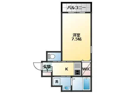 PILAR(1K/1階)の間取り写真