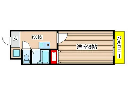 クレスト植田(1K/1階)の間取り写真