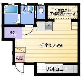 スロウハイツ(ワンルーム/1階)の間取り写真
