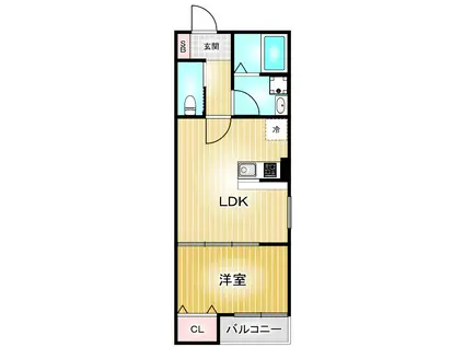 THE GARDEN 金山(1LDK/2階)の間取り写真