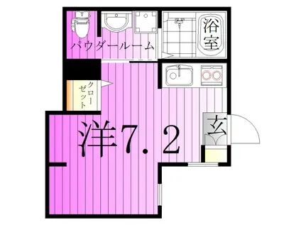 KANOA西新井(ワンルーム/3階)の間取り写真