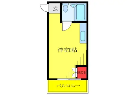 メゾンドパルク(ワンルーム/1階)の間取り写真