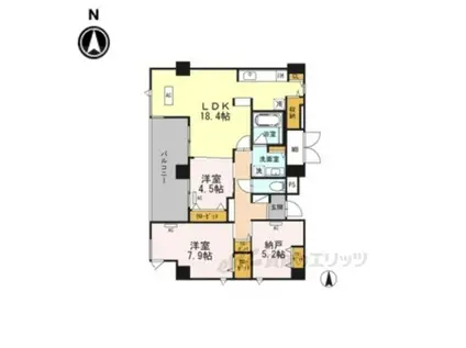 AMISTAD(2LDK/4階)の間取り写真