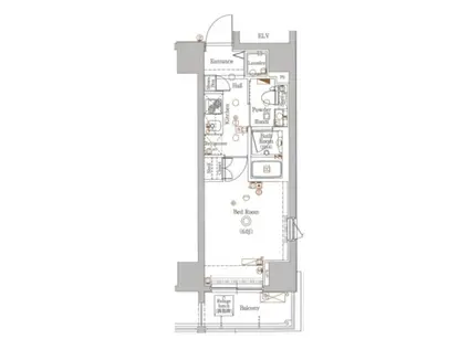 グラントゥールス大森ライズ(1K/9階)の間取り写真