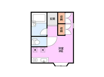 CASA LA GAUCHE(ワンルーム/1階)の間取り写真