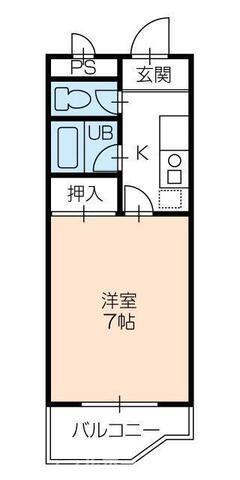 フィオーレ88(1K/2階)の間取り写真