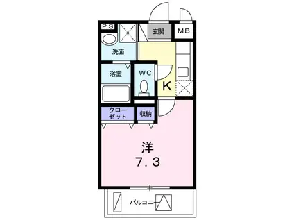 ベル グレイス(1K/3階)の間取り写真