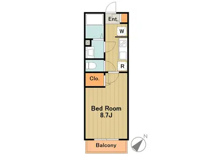 リブリサンタウン(1K/3階)の間取り写真