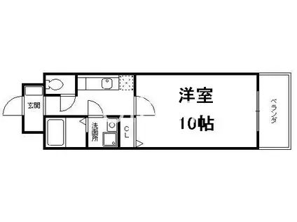 メゾン・ダンディ(1K/4階)の間取り写真