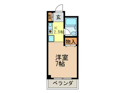 メゾン鼓ヶ滝(1K/2階)の間取り写真