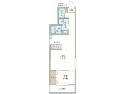 GAZELLE NOAH尼崎尾浜II(1LDK/1階)の間取り写真