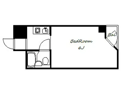 ベルデ北野(1K/3階)の間取り写真