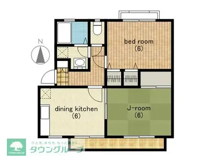 ドミール・クレスト(2DK/1階)の間取り写真