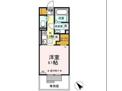 コトーリベルテ(1K/2階)の間取り写真