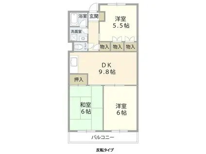 ノーブルヴィサージュ朝霞台(3LDK/4階)の間取り写真