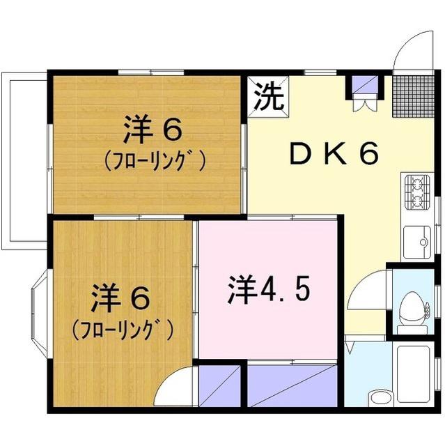 メゾン・ド・タキ(3DK/2階)の間取り写真