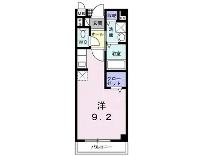 メゾン ニューモウト(ワンルーム/2階)の間取り写真