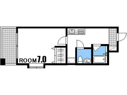 ジェイシティミライエ大手町(1K/5階)の間取り写真