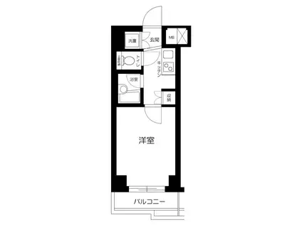 ルーブル蒲田八番館(1K/2階)の間取り写真
