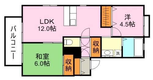 パークサイド(2LDK/2階)の間取り写真