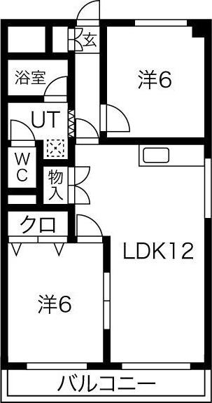 シティアーク新栄(2LDK/4階)の間取り写真