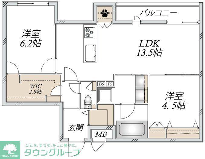 LS PLUS 豊玉中(2LDK/3階)の間取り写真
