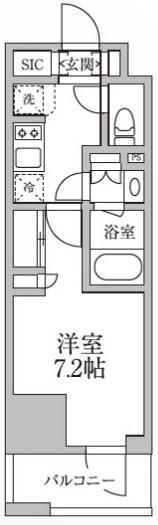 レジディア新御徒町II(1K/5階)の間取り写真