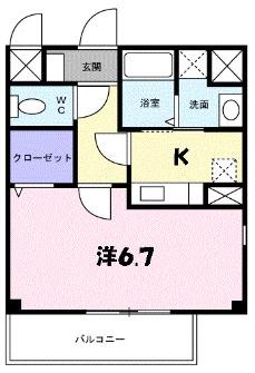 レスポワール(1K/3階)の間取り写真