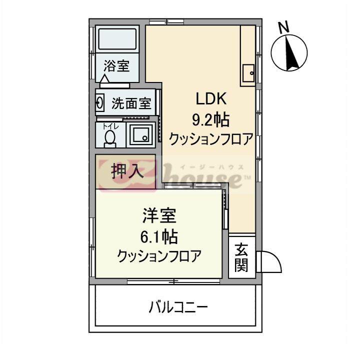 ミッキーハイム(1LDK/2階)の間取り写真