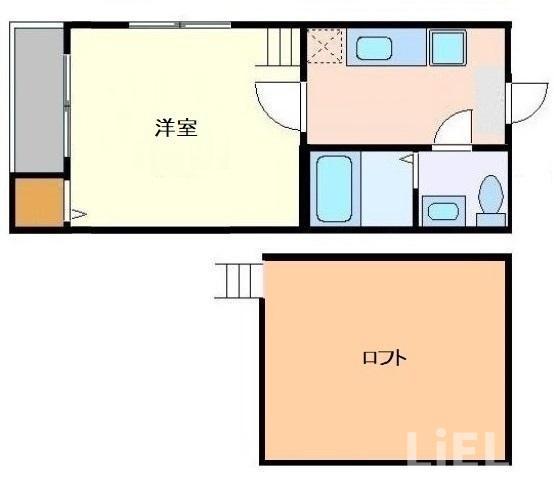 STAGE中田II(1K/2階)の間取り写真