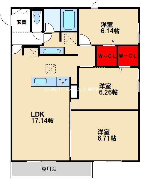 ロイヤルグレース(3LDK/1階)の間取り写真